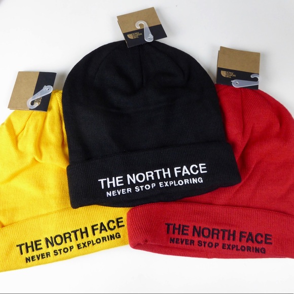 North Face Hat Bundle Wide Cuff TNF Embroidery NWT - Picture 1 of 15